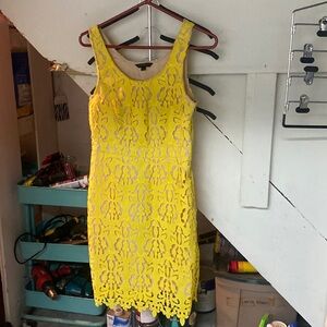 Lined yellow dress size 6P